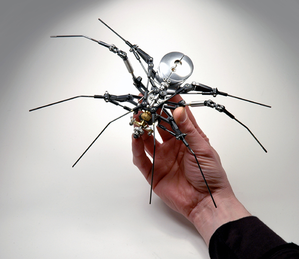 ROBOTIC INSECT SPIDER TITLED BLACK WIDOW I BY ARTIST CHRISTOPHER CONTE