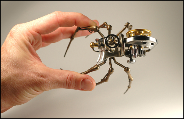 STEAMPUNK SPIDER TITLED STEAM INSECT BY ARTIST CHRISTOPHER CONTE